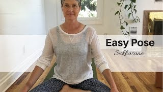 Easy Pose  Sukhasana  Tips to make it more comfortable [upl. by Ciro]