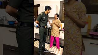 Sivakarthikeyan Anna surprised his wife Aarthy in army uniform Amaran Sivakarthikeyan Aarthy love [upl. by Delmor]