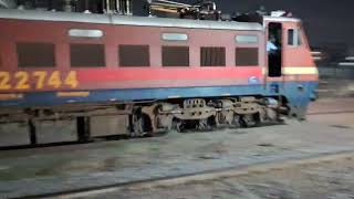 BZA WAP4 Honking With 12797 Kacheguda  Chittoor  Venkatadri SF Express [upl. by Manly715]