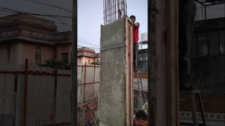 Column checking on construction site Amravati civilengineering construction column shorts [upl. by Brocky]