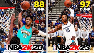 Getting A Posterizer Dunk On Every NBA 2K w JA MORANT Build NBA 2K20  NBA 2K23 [upl. by Namyac]