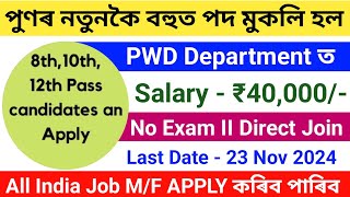 PWD Department New Vacancy 2024PWD Department Jobs Online ApplyHow To Apply PWD Department [upl. by Kriste]