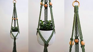 🌻DIY PORTAMACETAS de MACRAME paso a paso PRINCIPIANTESDIY Macrame Plant Hanger for Beginners [upl. by Zobias]