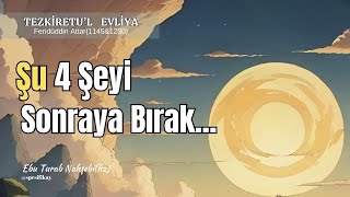 Şu 4 Şeyi Sonraya Bırak  Ebu Turab Nahşebi hz  Kutbun Yıldızları [upl. by Einnoj]