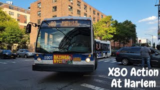 Special Event X80 Bus Action In Harlem [upl. by Vish]