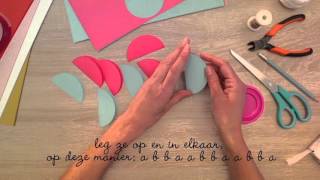 DIY Libelle Winterfair Papieren Kerstballen [upl. by Bridgid]