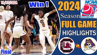 South Carolina vs East Carolina Full Game Highlights Nov 172024  College Womens Basketball  Ncaa [upl. by Yerdna716]