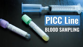 How to Draw Blood from a PICC Line [upl. by Aivekal606]