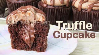 CHOCOLATE TRUFFLE CUPCAKES RECIPE  Easy DIY Fluffy Chocolate Cake  Yummy Dessert  Baking Cherry [upl. by Asiar]