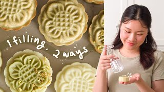 Snow Skin amp Traditional Mooncakes Osmanthus Coconut Filling  桂花椰子冰皮amp传统月饼 [upl. by Refinaj729]