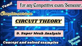 9 Super Mesh Analysis  Procedure amp Solved Examples  Circuit Theory [upl. by Shalna31]