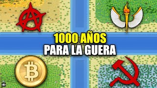 4 IDEOLOGIAS se preparan 1000 Años para la GUERRA  Worldbox [upl. by Heid910]