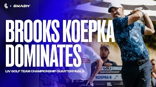 Brooks Koepka defeats Kevin Na 6amp5 in Quarterfinals  LIV Golf Team Championship Dallas [upl. by Hamilton]