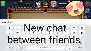 8 ball pool  New update free chat between FB friends [upl. by Refotsirc]