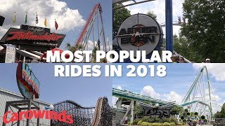 Most Popular Carowinds Rides in 2018 [upl. by Cicily]