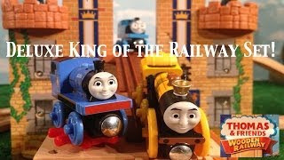 Thomas and Friends Wooden Railway Deluxe King of the Railway Set [upl. by Ekal]