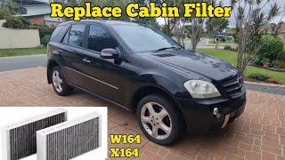 ML Class Cabin Filter Replacement W164  X164 [upl. by Elamef]