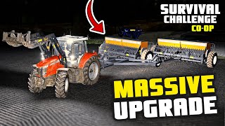 CHEAP MASSIVE UPGRADE  Survival Challenge COOP  FS22  Episode 22 [upl. by Alyam386]