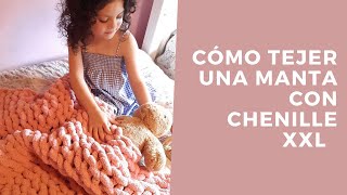 Cómo tejer una manta con Chenille XXL con las manos [upl. by Orelia]