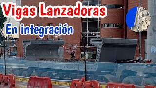 Vigas lanzadoras en instalación y pruebas Metro de Bogotá [upl. by Aserehc]