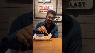 Going to Burger Lab like 😂 explore funny funnyreels comedy foodblogger foodie food [upl. by Velasco]