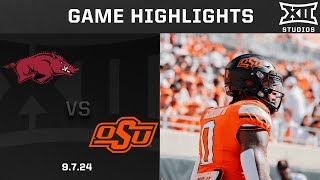 Arkansas vs Oklahoma State Game Highlights  2024 Big 12 Football [upl. by Aynuat]