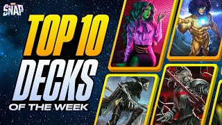 TOP 10 BEST DECKS IN MARVEL SNAP  Weekly Marvel Snap Meta Report 72 [upl. by Yrakaz644]