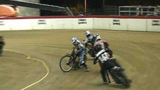 Industry Hills Speedway bike crashes into wall [upl. by Lottie49]