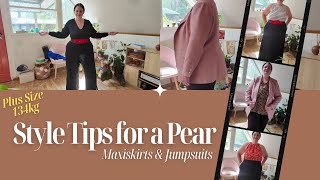 Plus Size Dressing Tips for a Pear Shape Body  Jumpsuits amp Maxi Skirts [upl. by Eikceb950]