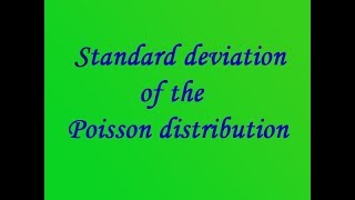 Standard deviation of Poisson distribution explain in simple method [upl. by Aneetsyrk153]