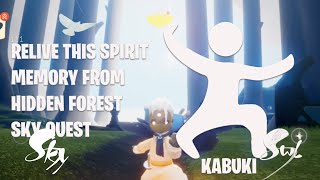 Relive this spirit memory from Hidden Forest Kabuki  Daily Quest  Sky Children of The Light [upl. by Sileray]