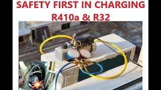 HOW TO CHARGE R410A amp R32 SAFELY [upl. by Mya965]