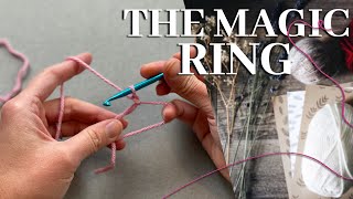 The Left Handed Magic Ring  How to do the crochet Magic Ring  Starting a round [upl. by Colligan867]