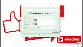 How to reset Epson L110 L210 L300 L350 L355 L550 L555 printer for Free resetter software download [upl. by Haon]