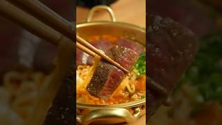 Wagyu steak Soondubu Spicy ramen🍖🌶️🍜 [upl. by Stanfill]