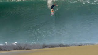 Surfers Attempt To Ride The Biggest Swell To Ever Hit This Beach Raw Footage [upl. by Comyns808]