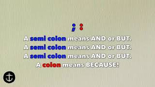 The Semi Colon and Colon Song YouTube [upl. by Maximo]