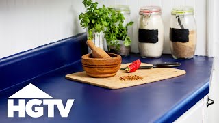 How to Paint Laminate Countertops  HGTV [upl. by Eberly214]