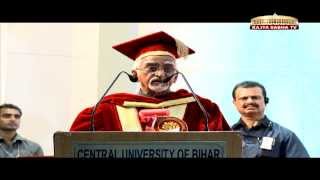 Shri M Hamid Ansaris address at the First Convocation Ceremony of the Central University of Bihar [upl. by Margo173]