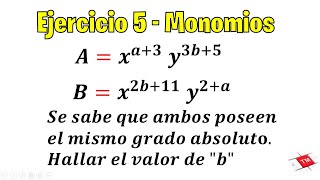 Ejercicio 5  MONOMIOS [upl. by Fernandes183]