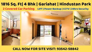 Ultra Luxurious 4 bhk 1816 Sq Ft Flat for Resale at Gariahat  Lift  2 Car Parking  Power Backup [upl. by Ardnossac106]