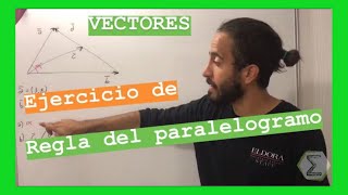 Regla del paralelogramo APLICADA a un problema  CURSO de VECTORES Clase 23 [upl. by Benilda]