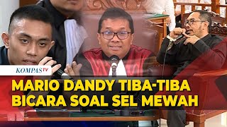 Momen Mario Dandy Tibatiba Bicara Soal Sel Mewah Penjara saat Tanggapi Kesaksian Ayah David Ozora [upl. by Ocin]