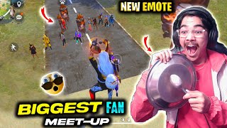 BIGGEST FAN MEET UP WITH NEW EMOTE😱 BELL EMOTE KA POWER😂😂 LAKA GAMER [upl. by Calvinna]