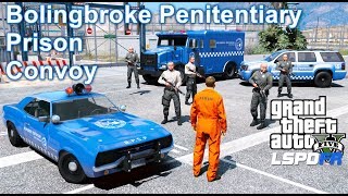 PRISONER TRANSPORTED TO MAXIMUM SECURITY PRISON BY CONVOY OF PRISON GUARDS  GTA 5 LSPDFR POLICE MOD [upl. by Pimbley]