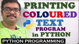 PROGRAM TO PRINT COLORED TEXT IN PYTHON  COLORAMA IN PYTHON  TERMCOLOR IN PYTHON [upl. by Yrogerg]