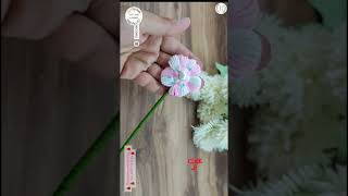 EASY WOOLEN FLOWER PATTERN MAKING TUTORIALS [upl. by Ehav]