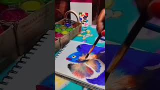 🪻Fish Painting 🐟✨art CraftieShrishti [upl. by Flessel]