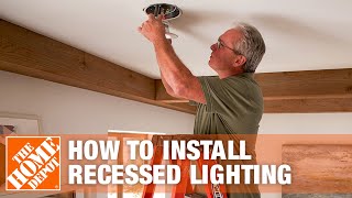 How to Install Recessed Lighting  Can Lights  The Home Depot [upl. by Ahseeyt]