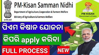 pmkisan apply online 2024 pmkisan odishanews [upl. by Minier276]